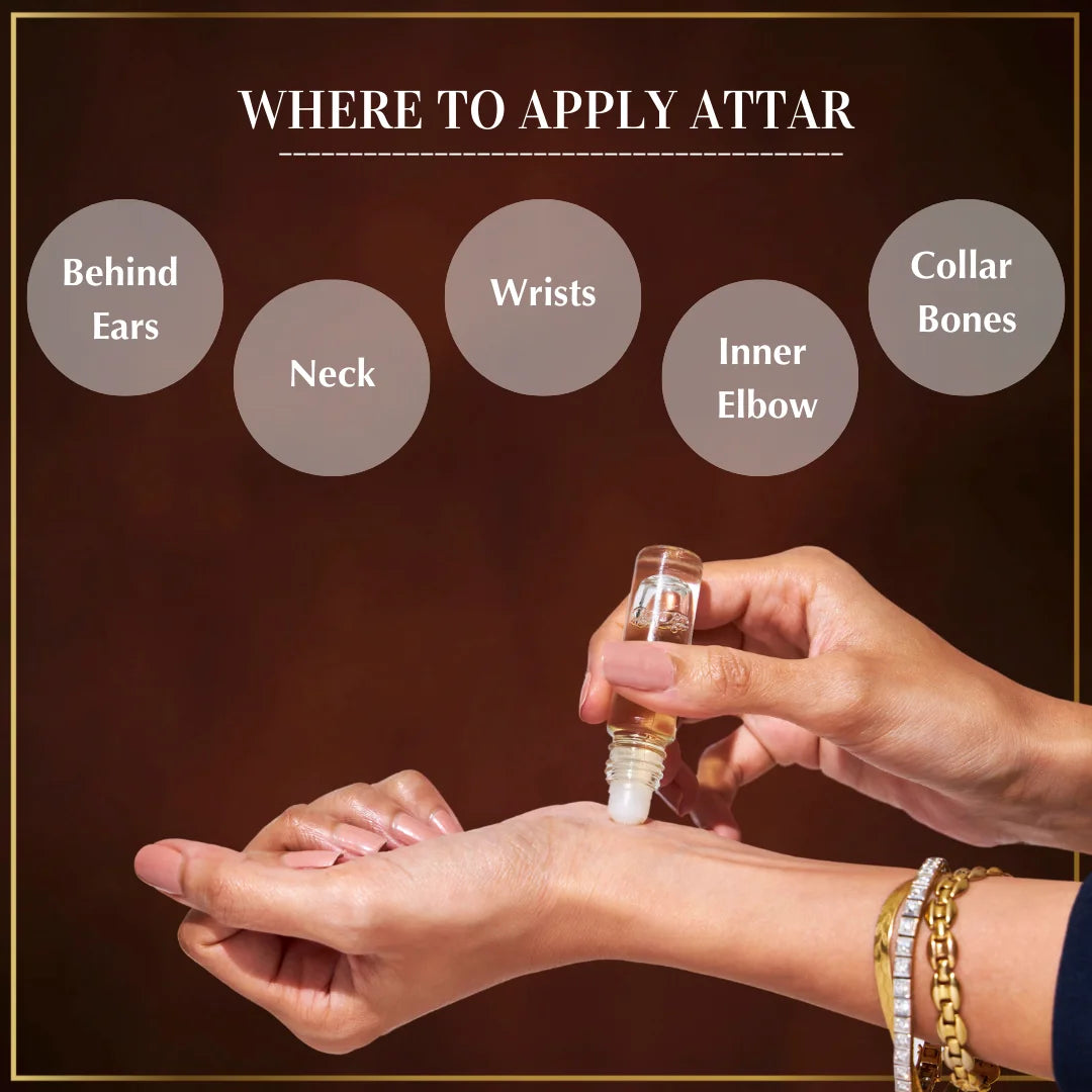 Dukhni Floral Attar Set Apply On Wrist Neck Inner Elbow Collar Bone For Long Lasting Fragrance US