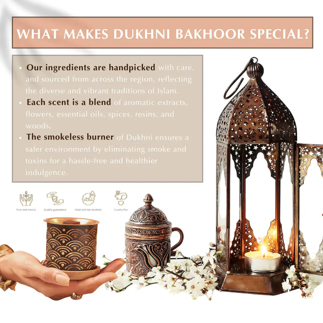 Dukhni Maamoul Oud Bakhooor Long Lasting Handmade Cruelty Free And Non Toxic Mess Free Oriental Smokless Burner US