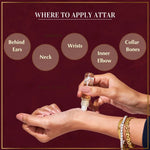 Dukhni Sandalwood Attar Set Apply On Wrist Neck Inner Elbow Collar Bone For Long Lasting Fragrance US