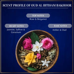 Oud Al Ibtisam Rose Bergamot Geranium Oud Bakhoor Infuse Your Space With Floral Scent Of Ibtisam Mist US