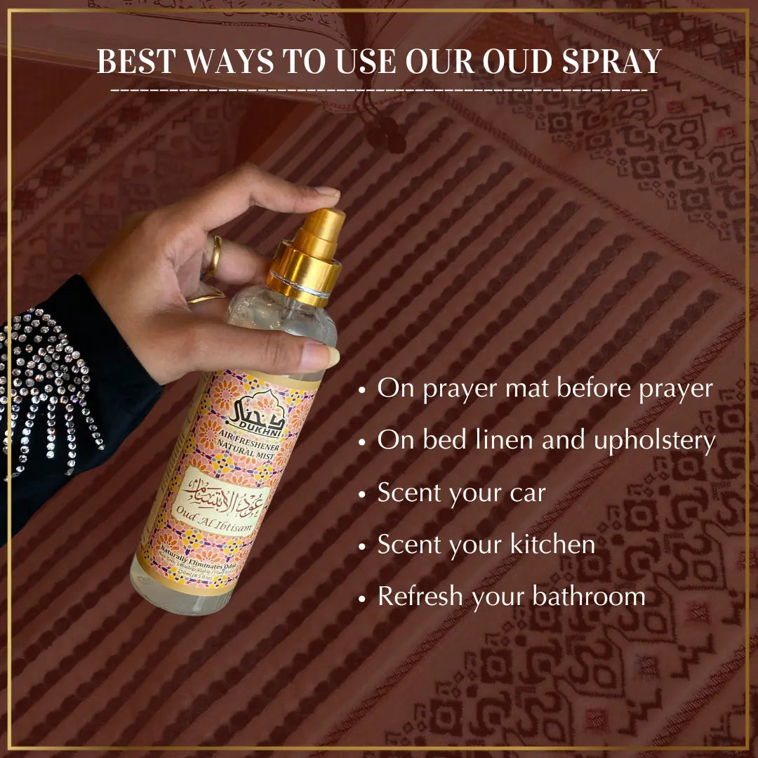 Oud Spray Perfect For Every Space Use On Prayer Mat Living Room Bathroom Car Study Room Kitchen Upholstery US