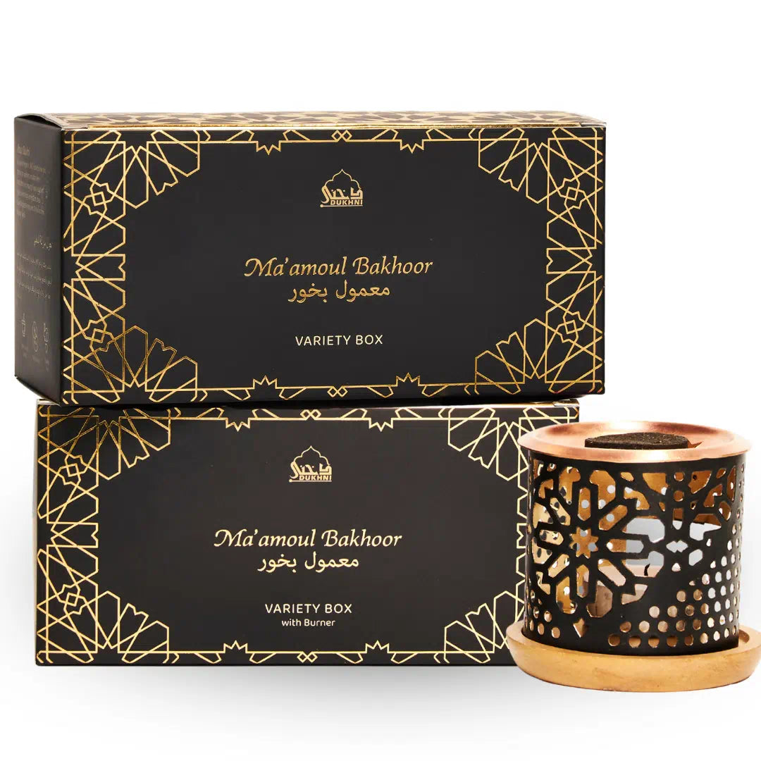Ma'amoul Bakhoor Variety Box with Smokeless Burner + Refill Pack