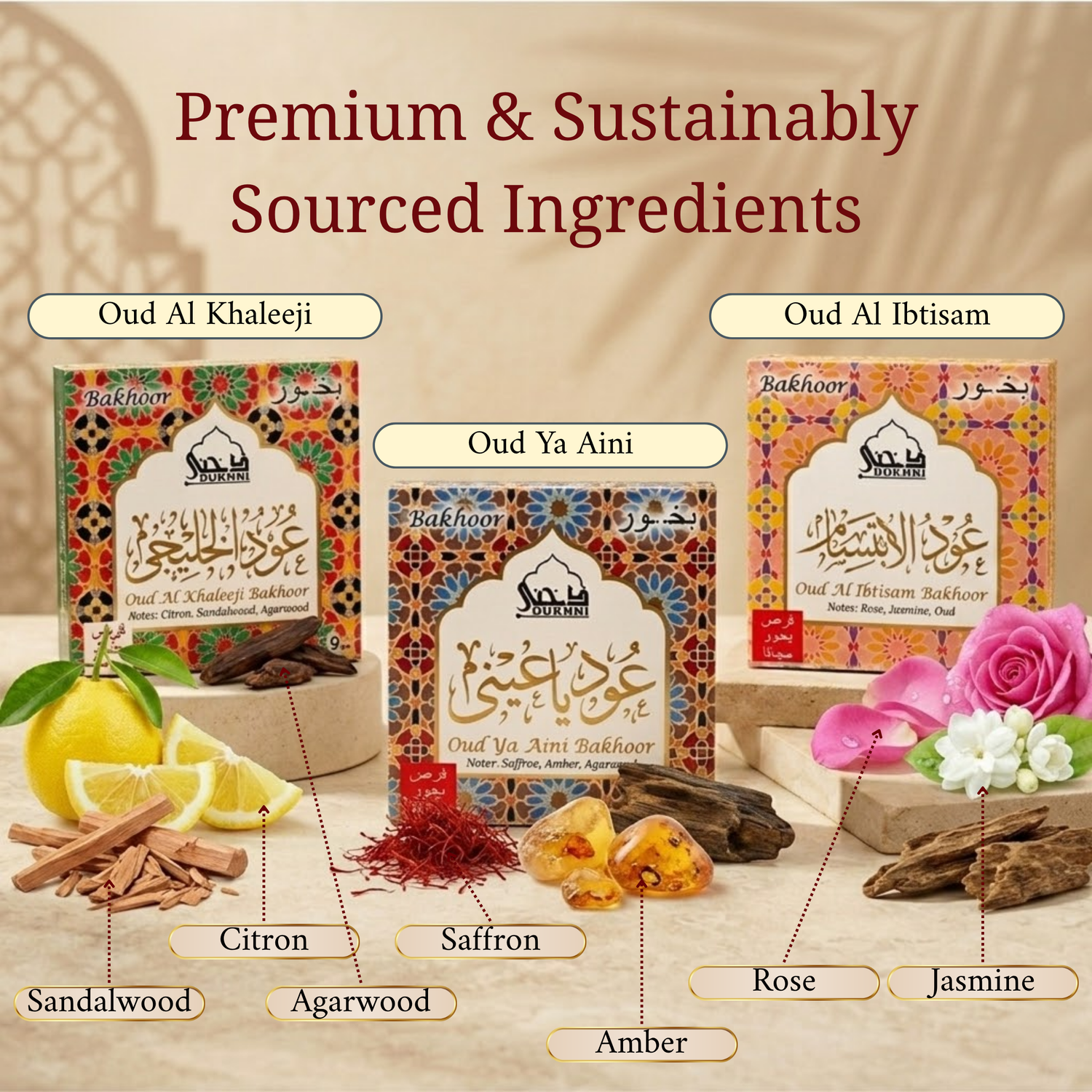 Oud Al Khaleeji, Oud Ya Aini & Oud Al Ibtisam Bakhoor