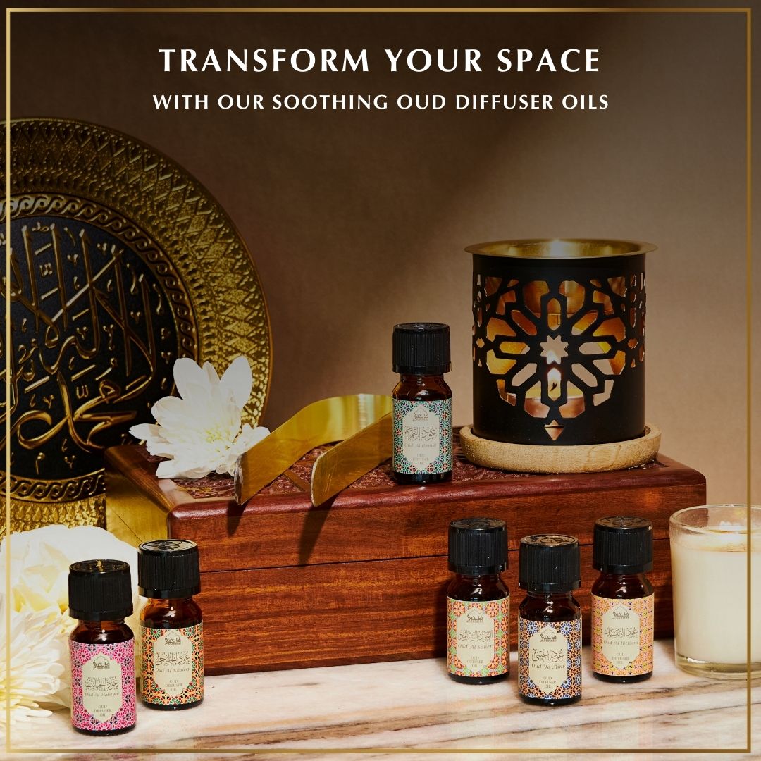 Oud Essential Oil Diffuser Gift Set | 6 x 10ml Arabic Oil – Dukhni