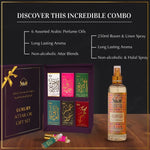 6 6ml Luxury Non Alcoholic Arabic Roll On Perfume Oils And 250ml Oud Room Spray Natural Mist Air Freshener US