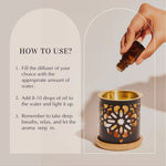 Burn Oudh Saher Diffuser Oil Using Dukhni Oil Burner During Prayer For Wonderful Aroma Perfect For Gifting US