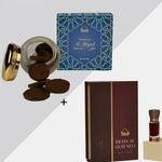 Dukhni Maamoul Al Abyad Bakhoor And Dehn Al Oud Attar Oil Arabic Bakhoor Incense And Attar Oil Combo US