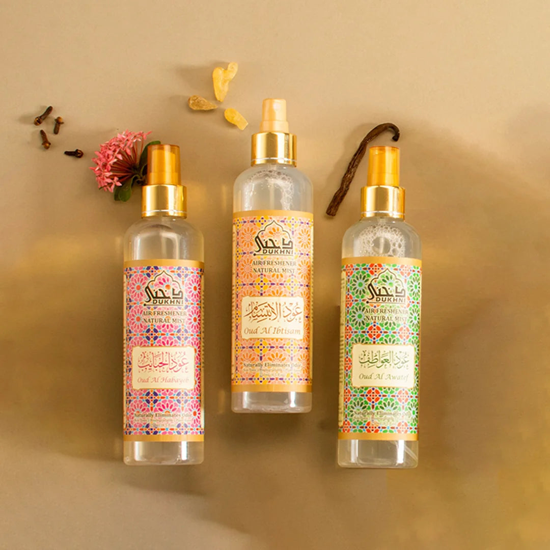Dukhni Oud Al Awatef Ibtisam Habayeb Mist Sprays Combo US