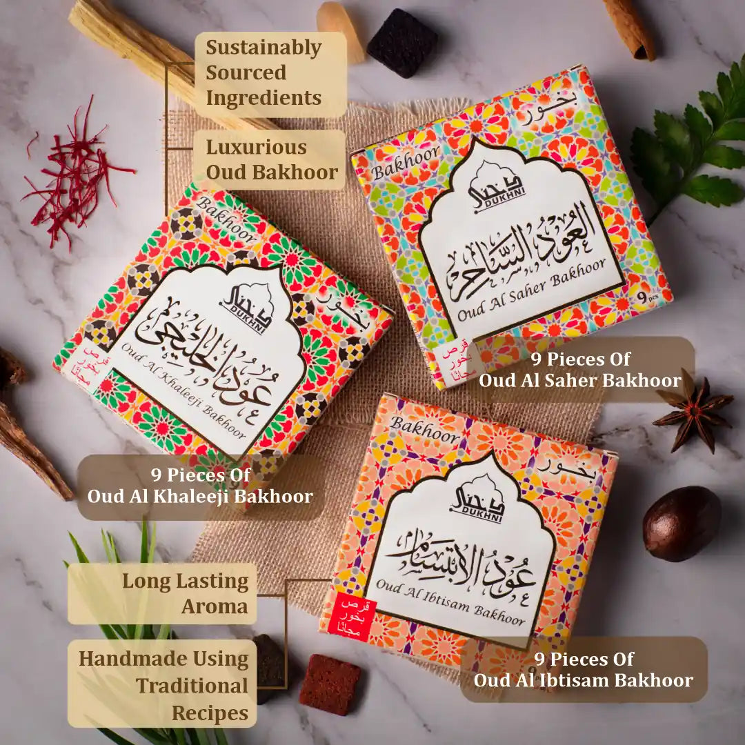 Oud Al Saher, Oud Al Ibtisam, Oud Al Khaleeji Bakhoor
