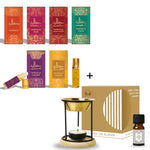 Dukhni Sandalwood Attar Oil Set And Classic Diffuser Oil Burner Combo US