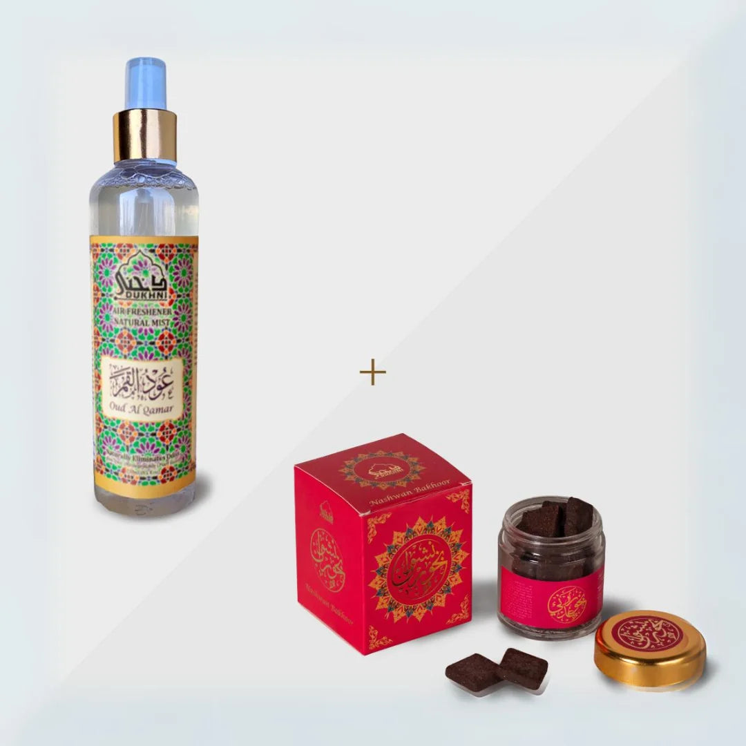 Dukhni Yemeni Bakhoor Nashwan And Oud Al Qamar Room And Linen Spray Combo US