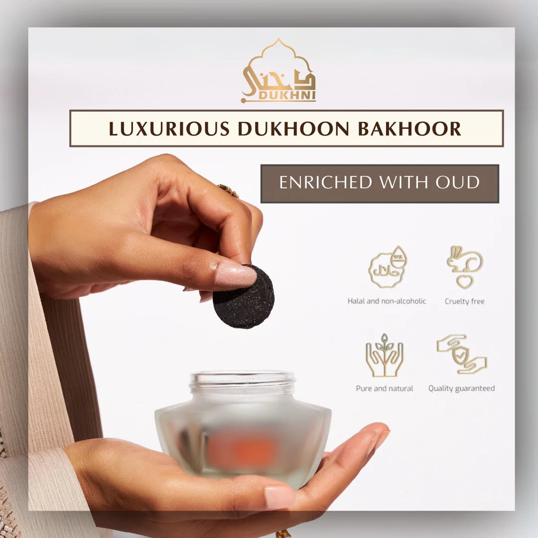 Dukhoon Khaleeji Handmade Oudh Fragrance Vegan Cruelty Free Non Toxic Bakhoor High Quality Ramadan Eid Gift US