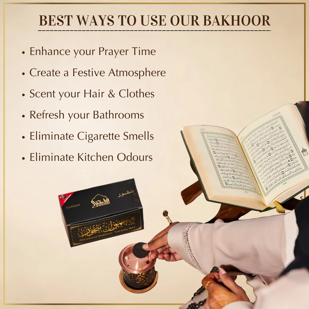 Enhance Prayer Time Eliminate Bad Odours Scent Your Clothes And Hair With Maamoul Bakhoor Variety Box And Burner US