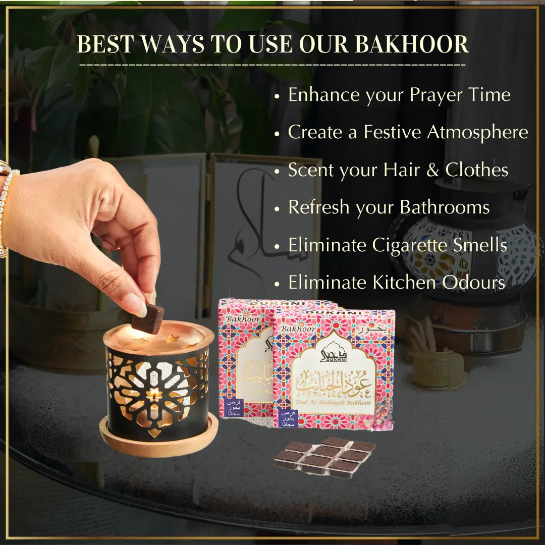Enhance Prayer Time Eliminate Bad Odours Scent Your Clothes And Hair With Oud Al Habayeb Bakhoor And Burner US
