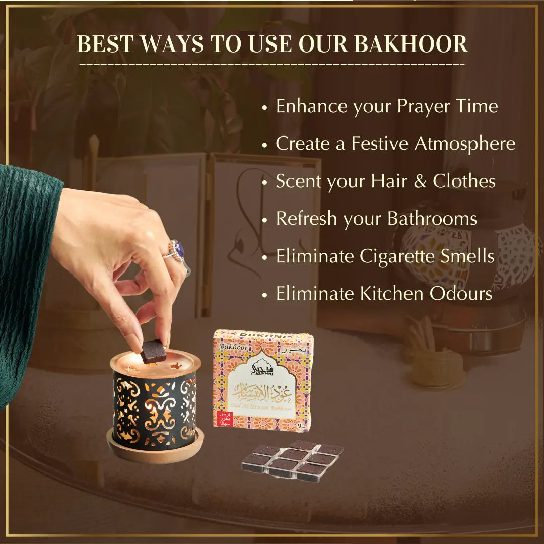 Enhance Prayer Time Eliminate Bad Odours Scent Your Clothes And Hair With Oud Al Ibtisam Bakhoor And Burner US