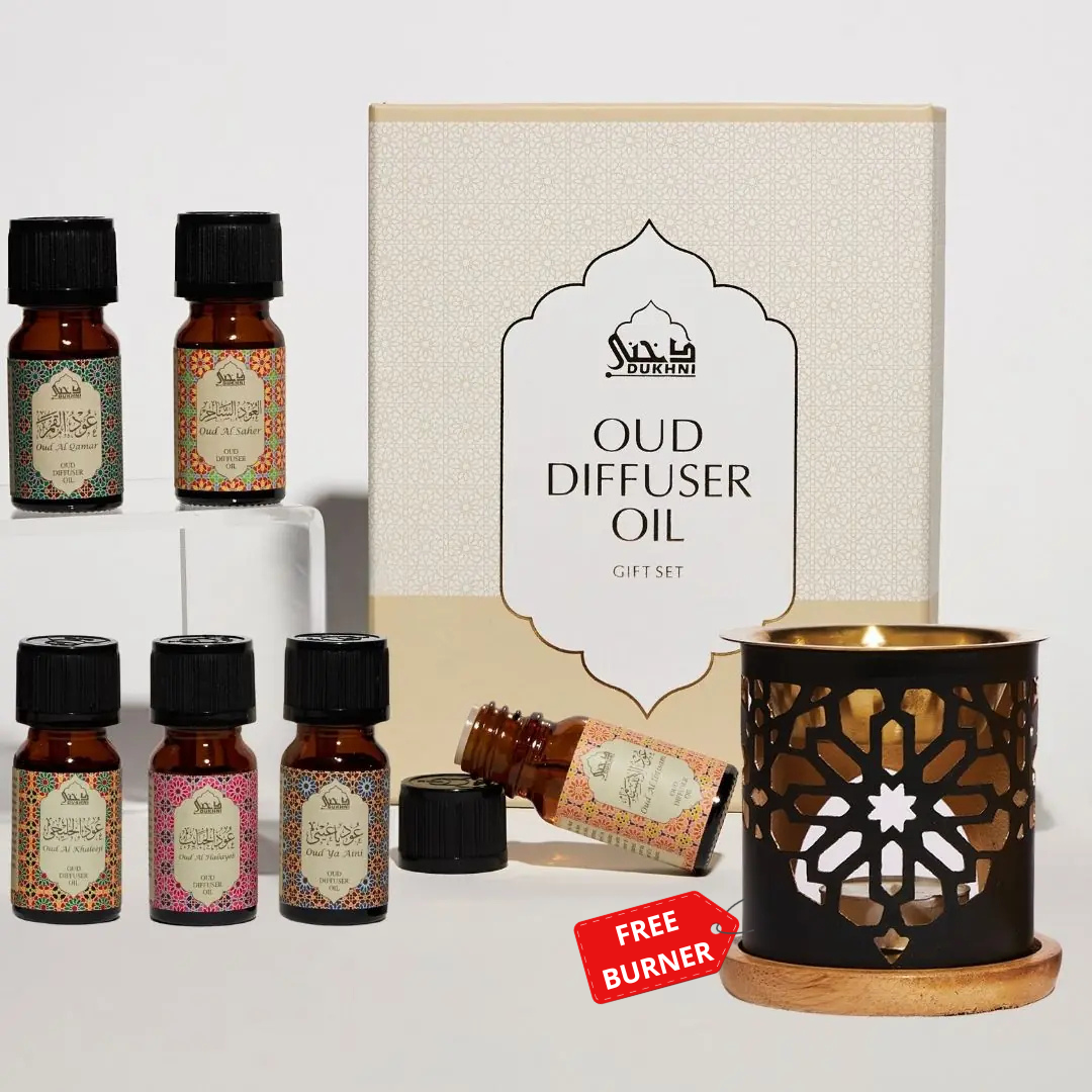 Oud Diffuser Oil Gift Set + FREE Oil Burner Worth $14.99