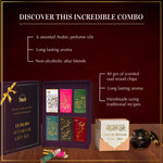 Get 40 Grams Ibtisam Muattar Bakhoor Scented Oud Woodchips Jar 6 6ml Luxury Assorted Roll On Attars In This Combo US