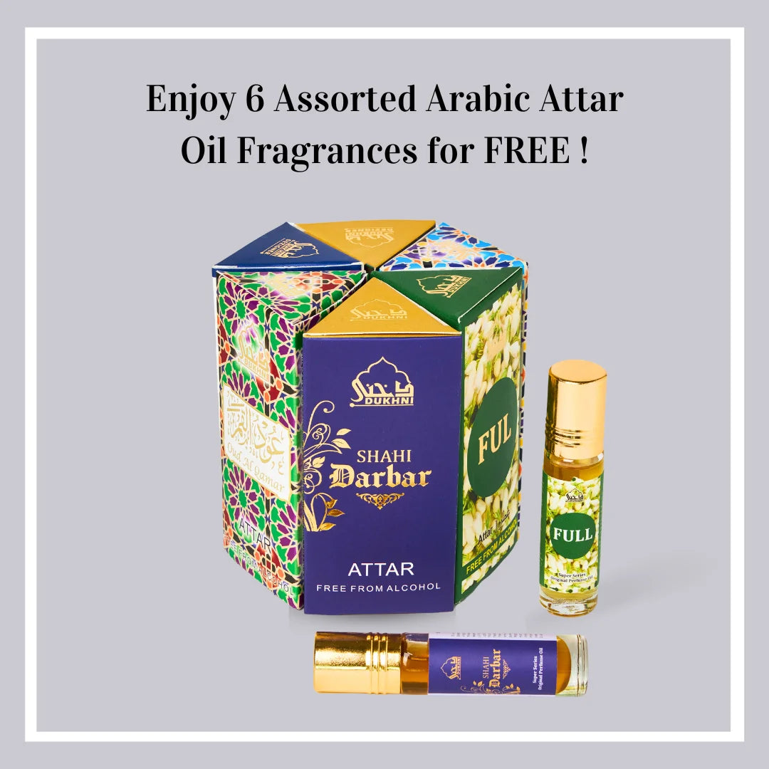 Get Dukhni Mixed Attar Set 6 Assorted Arabic Fragrances Non Alcoholic Halal Perfume Oils Free US