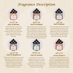 Get Floral Zesty Citrusy Woody Sandalwood Scents In Oud Bakhoor Collection Set US