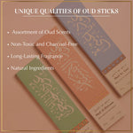 Natural non-toxic bakhoor alcohol free agarbatti sticks for your home fresh floral zesty citrus spicy and rich scent assortment by Dukhni