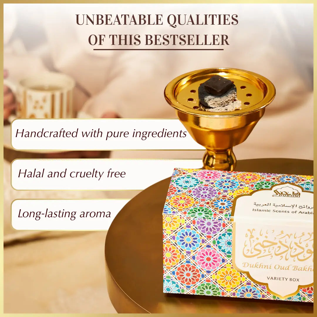 qualities of oud bakhoor halal on-alcoholic home incense