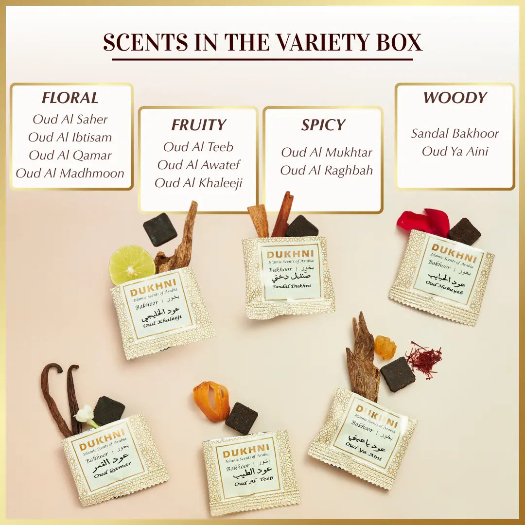 oud bakhoor scents in the box
