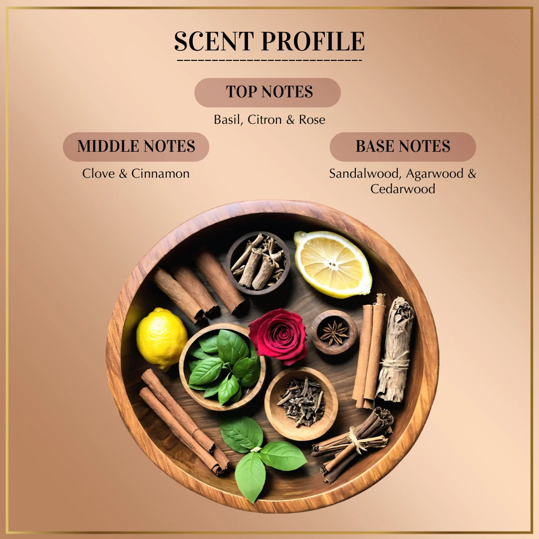 Oud Al Khaleeji Basil Citron Rose Cedarwood Oud Bakhoor Infuse Your Space With Zesty Scent Of Khaleeji Bakhoor Mist US