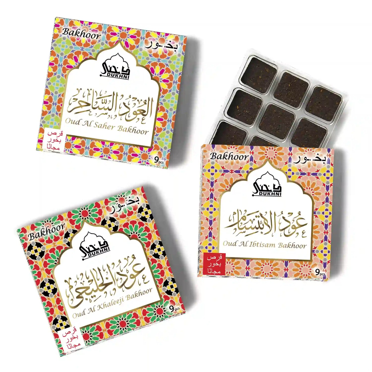 Oud Al Saher, Oud Al Ibtisam, Oud Al Khaleeji Bakhoor