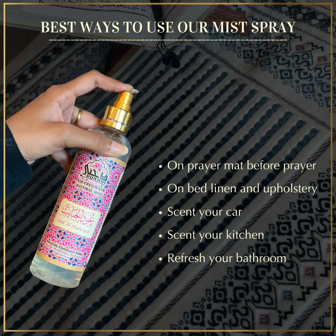 Oud Habayeb Spray Perfect For Use On Prayer Mat Living Room Bathroom Car Study Room Kitchen Upholstery US