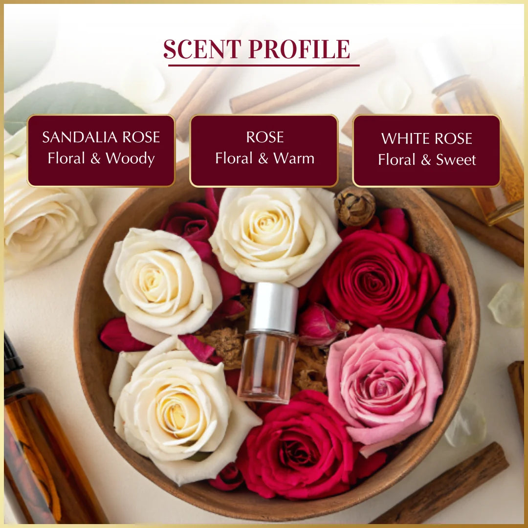Rose Set Dm Rose Attar Oil Set | Gifting set with Arabic roll on perfumes โ Dukhni ...