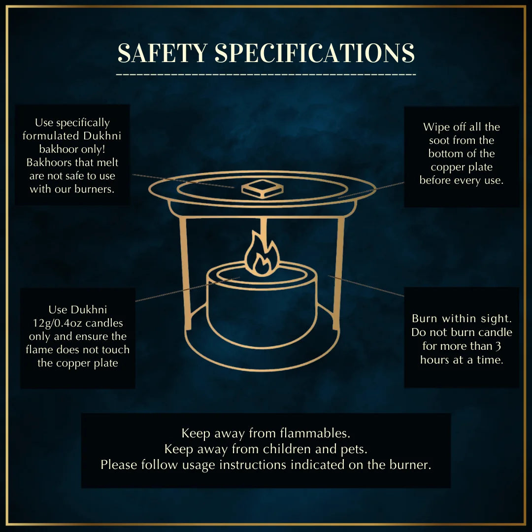 Safety Specifications While Using Dukhni Smokeless Burner Safe For Pets Kids US