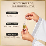 Sandalia Premium Attar Sandalwood Based Attar Tobacco Cedarwood Musk Perfume US