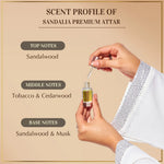 Sandalia Premium Attar Sandalwood Based Attar Tobacco Cedarwood Musk Perfume US