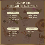 Scent Description Floral Spicy Fruity Woody Scents In Dukhni Oud Bakhoor Variety Box Perfect Gift For Eid US