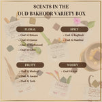 Scent Description Floral Spicy Fruity Woody Scents In Dukhni Oud Bakhoor Variety Box Perfect Gift For Oud Lovers US
