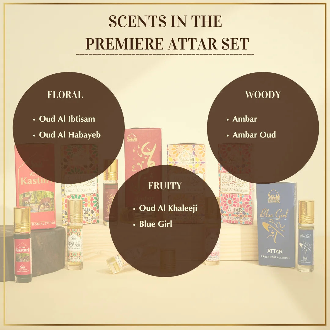 Scent Description Floral Woody Scents In Dukhni Premiere Attar Set Perfect Gift For Eid US