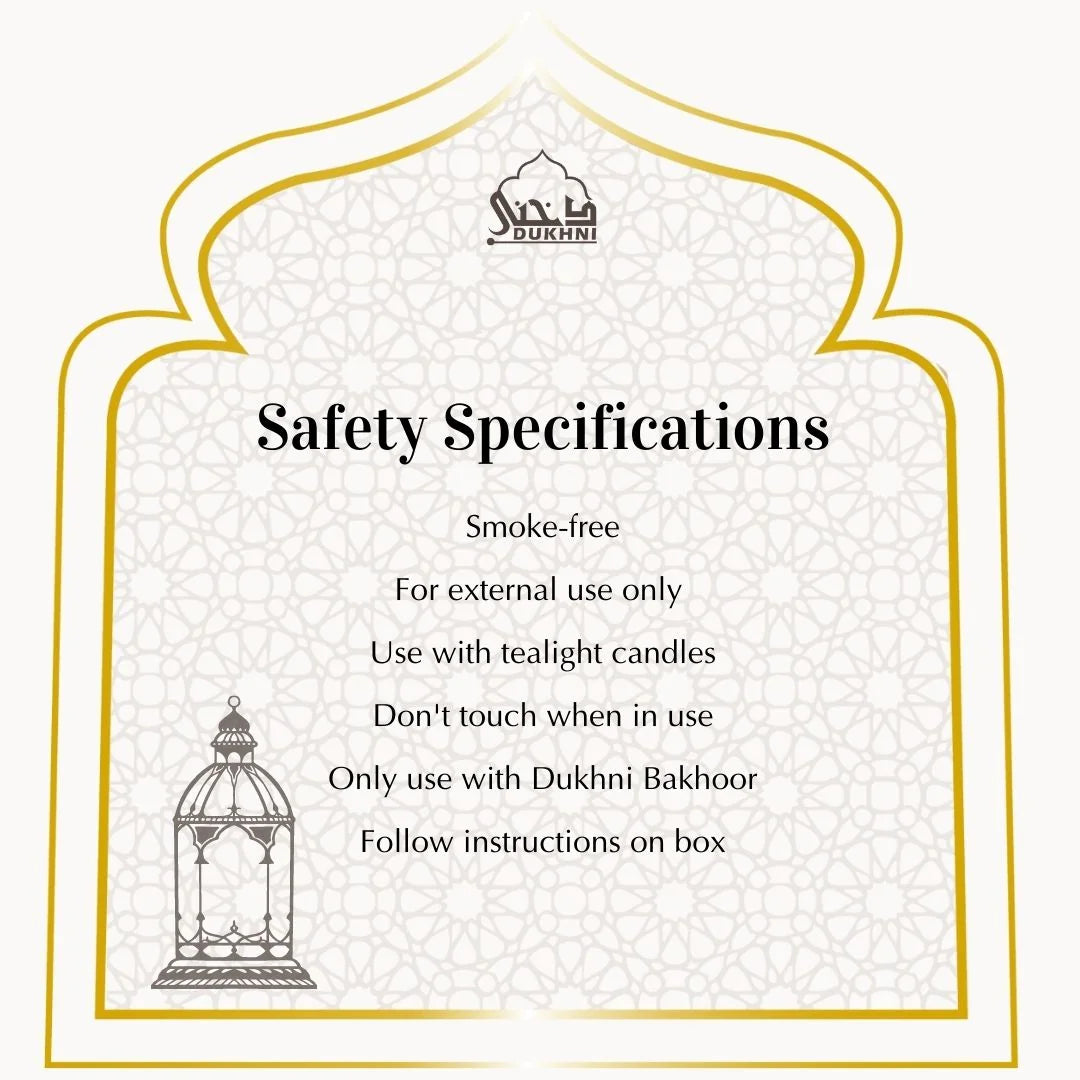 easy to use safety specifications for bakhoor and smokeless burner