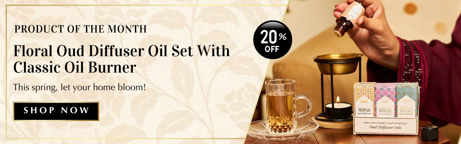 This Spring Buy Dukhni Floral Diffuser Oil Set With Burner